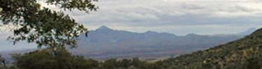San Jose Peaks, Mexico from the cave trail at Coronado National Memorial
